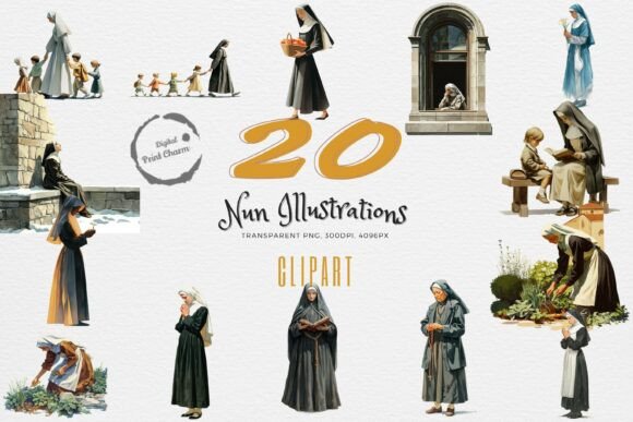 Download Serene Character Art: the Nun - Character art Collection