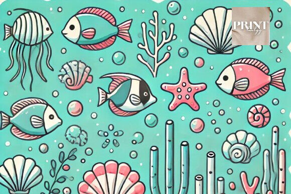 Download Underwater Adventure Digital Pattern - Adventure Collection