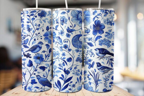 Download Bird Vintage Floral Tumbler Wrap - Premium Resources